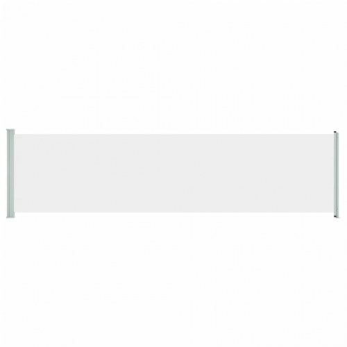Sammenrullelig sidemarkise til terrasse 600×160 cm - creme