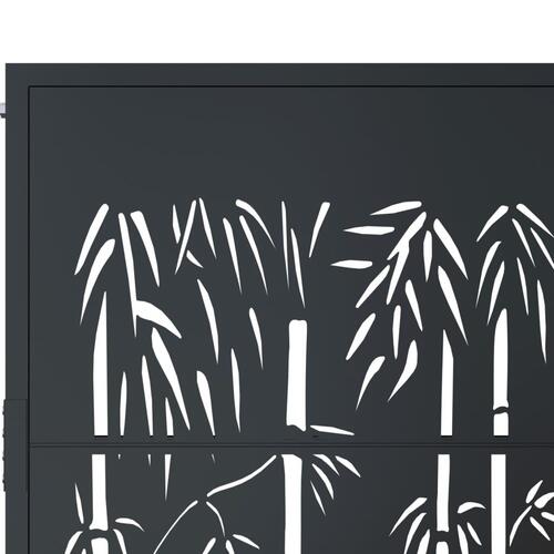 Havelåge 105x180 cm stål bambusdesign antracitgrå