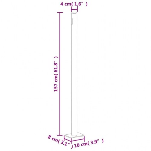 Sammenrullelig sidemarkise til terrasse 600×160 cm - creme