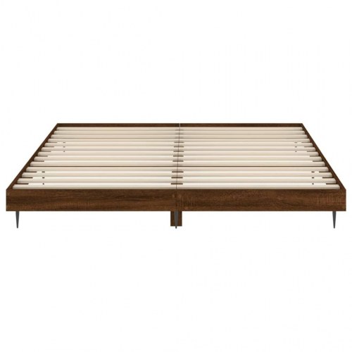 Sengeramme 120x200 cm i konstrueret træ - brunt eg