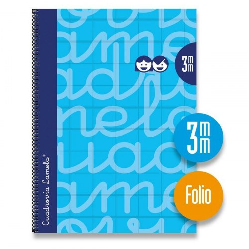 Lamela notesbog - Blå, A4, spiral, 5 dele, 80 ark