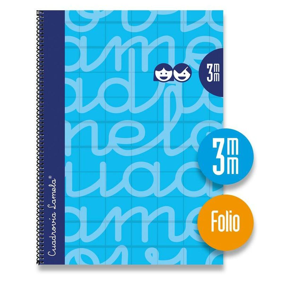 Lamela notesbog - Blå, A4, spiral, 5 dele, 80 ark