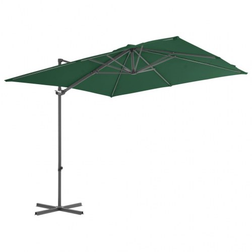 Hængeparasol 250x250 cm stålstang grøn