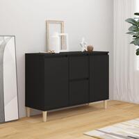 Skænk 101x35x70 cm konstrueret træ sort