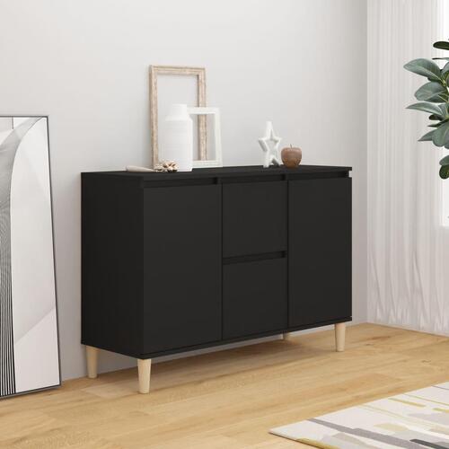 Skænk 101x35x70 cm konstrueret træ sort