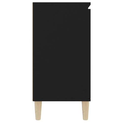 Skænk 101x35x70 cm konstrueret træ sort