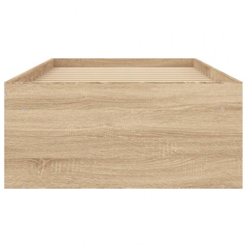 Sengeramme 75×190 cm i sonoma-eg med opbevaring