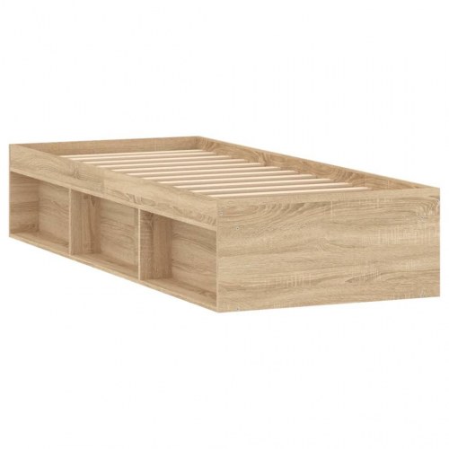Sengeramme 75×190 cm i sonoma-eg med opbevaring