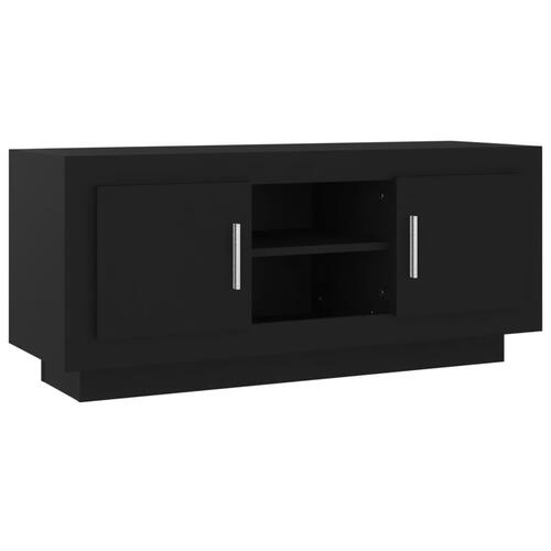 Tv-bord 102x35x45 cm konstrueret træ sort