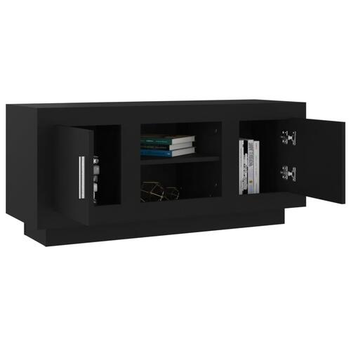 Tv-bord 102x35x45 cm konstrueret træ sort