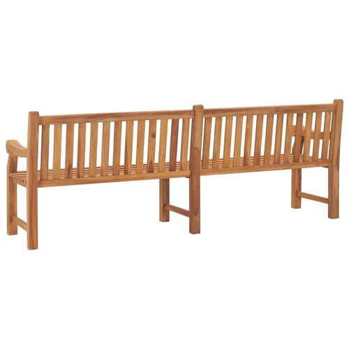 Havebænk 228 cm massivt teaktræ