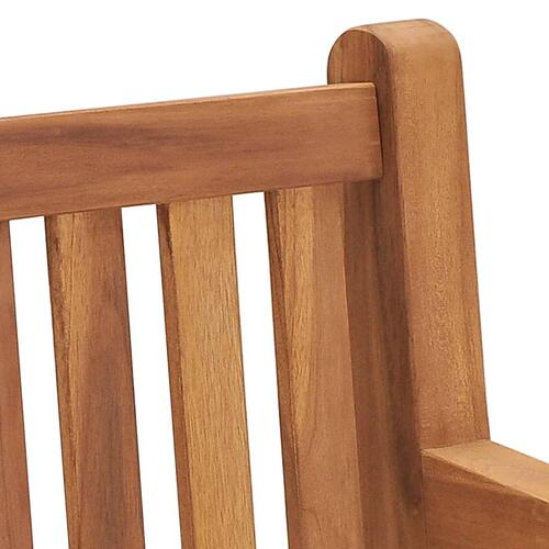 Havebænk 228 cm massivt teaktræ