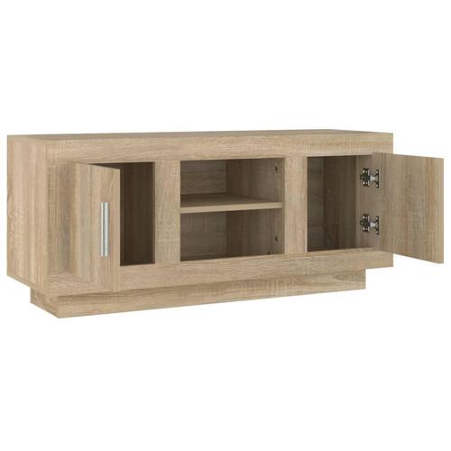 Tv-bord 102x35x45 cm konstrueret træ sonoma-eg