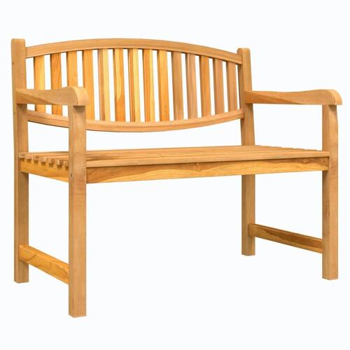 Havebænk 114x59x87 cm massivt teaktræ