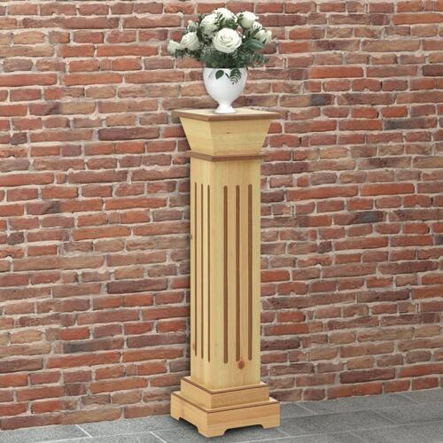 Klassisk plantestativ 17x17x66 cm MDF firkantet lys træfarve