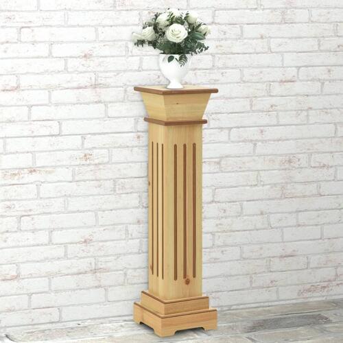 Klassisk plantestativ 17x17x66 cm MDF firkantet lys træfarve