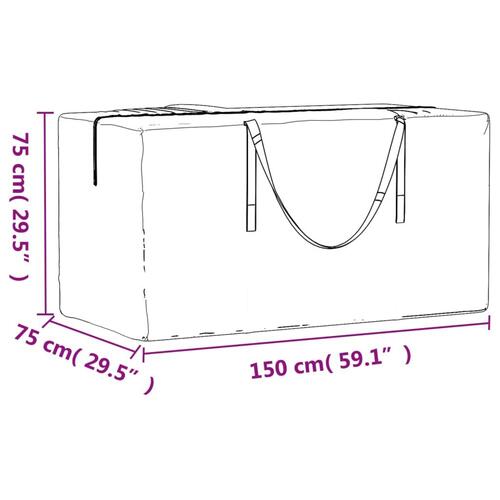Opbevaringspose til juletræ 150x75x75 cm polyethylen sort