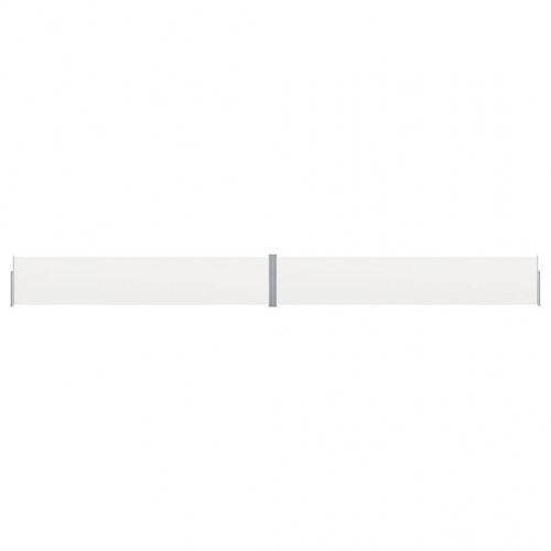 Sammenrullelig sidemarkise til terrassen 140x1200 cm creme
