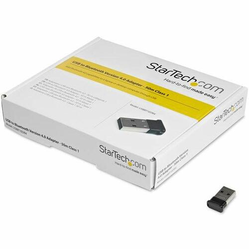 Startech USB Bluetooth 4.0 trådløs USB-adapter (sort/grå)