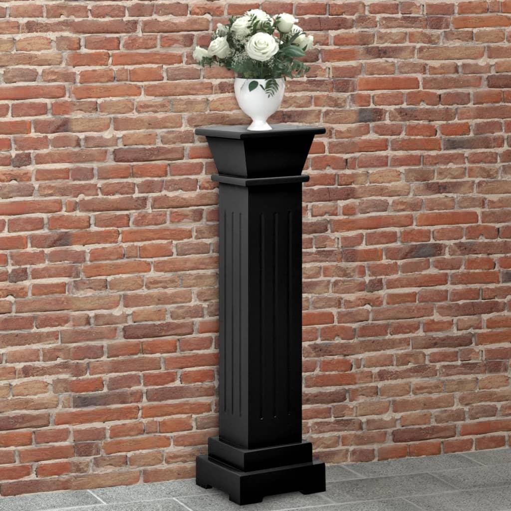 Klassisk plantestativ 17x17x66 cm MDF firkantet sort