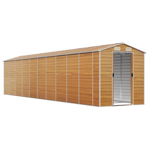 Haveskur 191x895x198 cm galvaniseret stål lysebrun