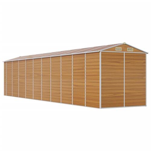Haveskur 191x895x198 cm galvaniseret stål lysebrun
