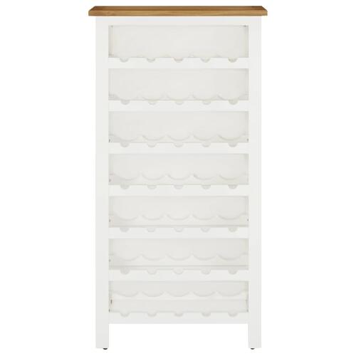 Vinreol 56x32x110 cm massivt egetræ