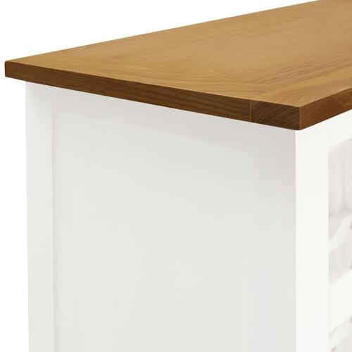Vinreol 56x32x110 cm massivt egetræ