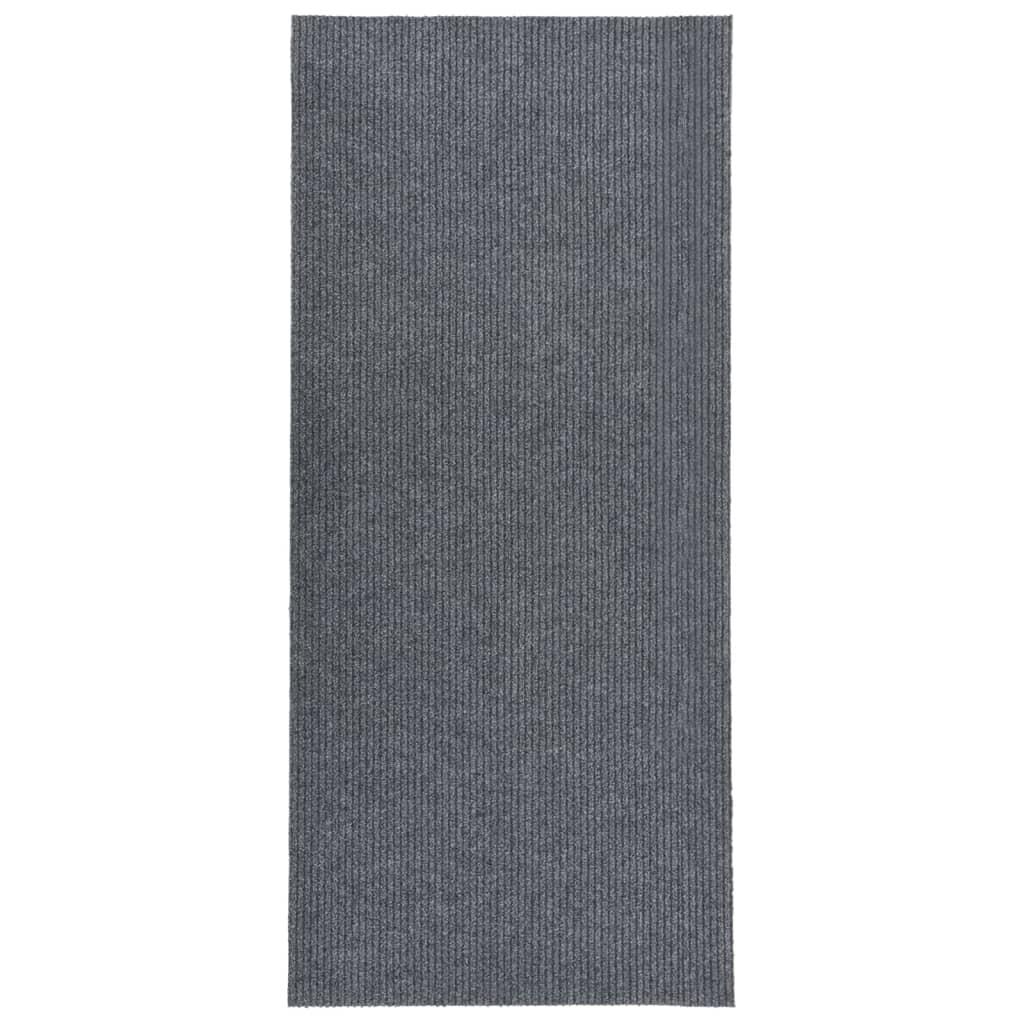 Snavsbestandig tæppeløber 100x250 cm grå