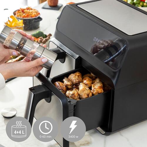 Airfryer Fryinn Double 8000 Sort 3400 W 8 L Rustfrit stål