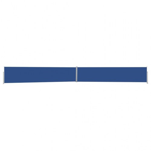 Sammenrullelig sidemarkise til terrasse/balkon 140 × 1.200 cm - blå