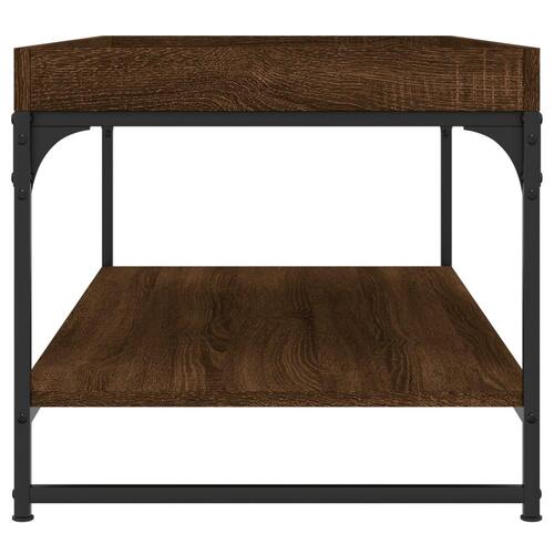 Sofabord 100x49x45 cm konstrueret træ brun egetræsfarve