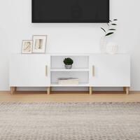 Tv-bord 150x30x50 cm konstrueret træ hvid