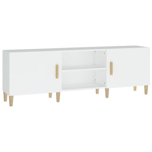 Tv-bord 150x30x50 cm konstrueret træ hvid