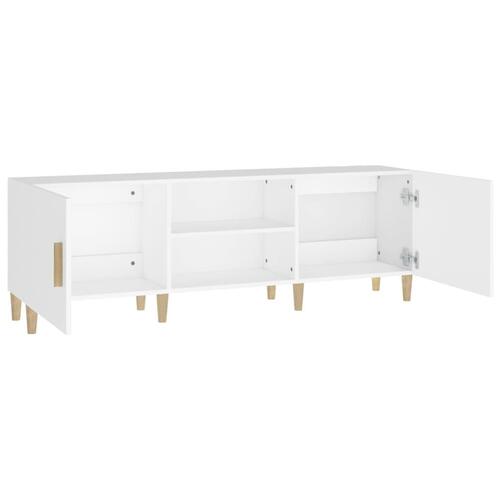 Tv-bord 150x30x50 cm konstrueret træ hvid