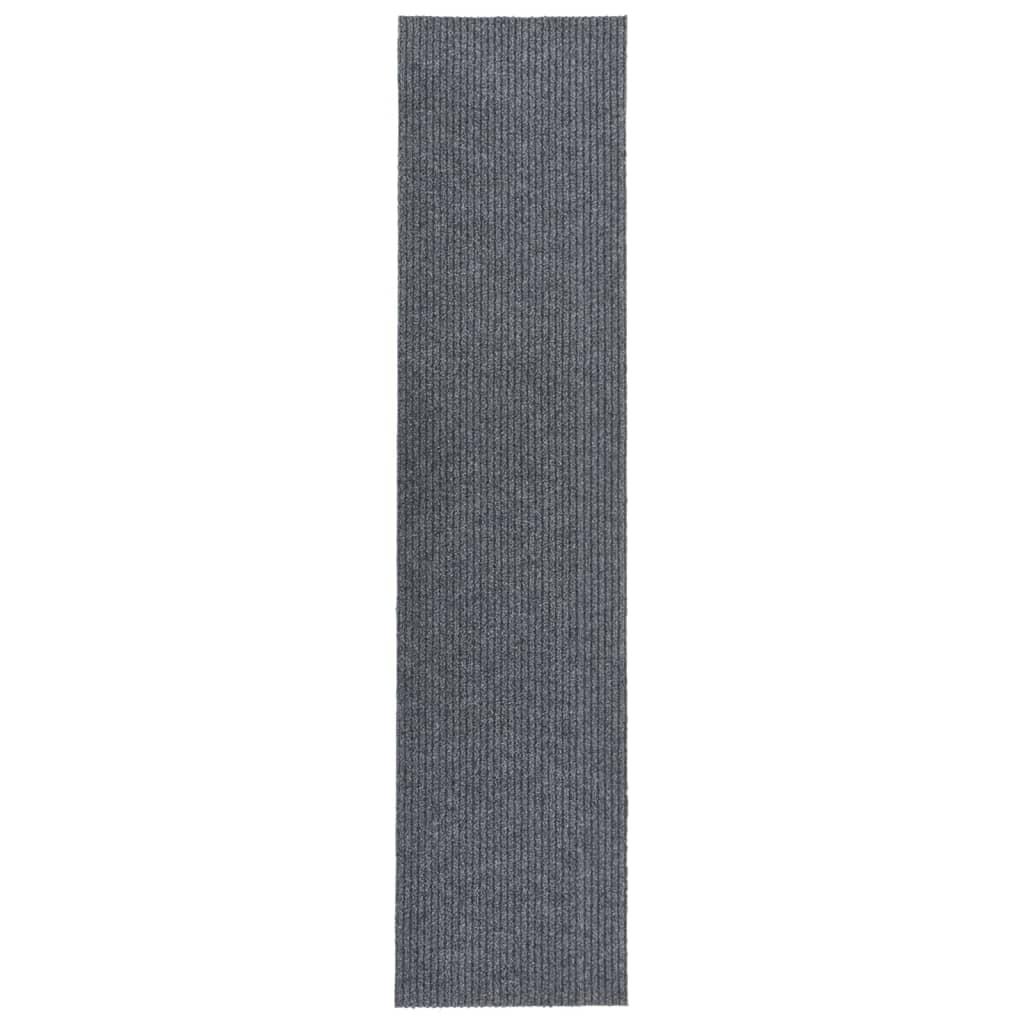 Snavsbestandig tæppeløber 100x450 cm grå