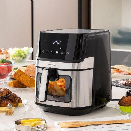 Fryinn View 6500 airfryer - 6,5 l, 1700 W, sort/rustfrit stål