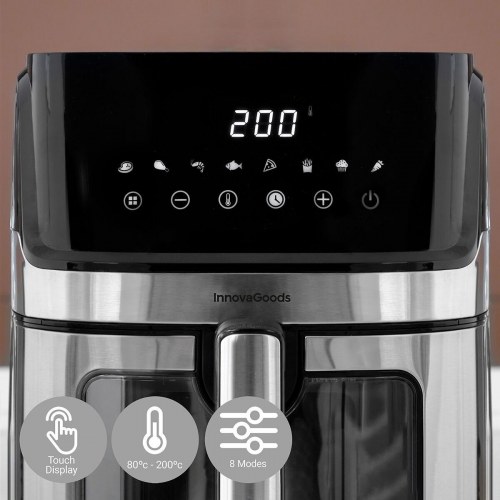 Fryinn View 6500 airfryer - 6,5 l, 1700 W, sort/rustfrit stål