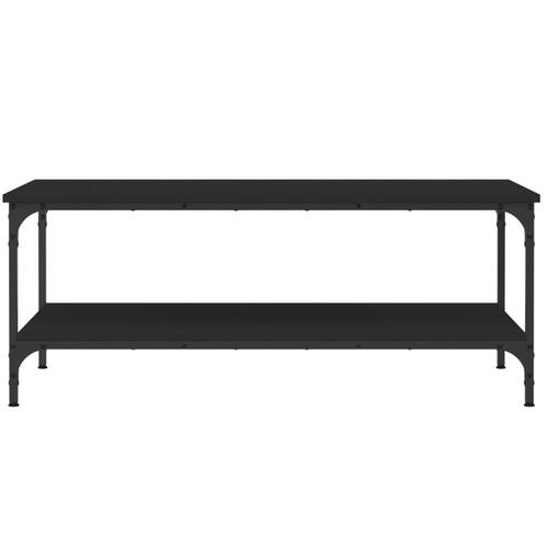 Sofabord 100x55x40 cm konstrueret træ sort