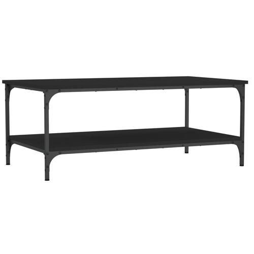 Sofabord 100x55x40 cm konstrueret træ sort