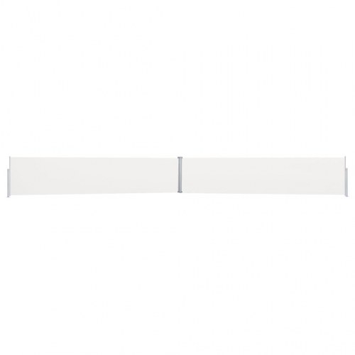 Sammenrullelig sidemarkise til terrasse 170 × 1.200 cm - creme