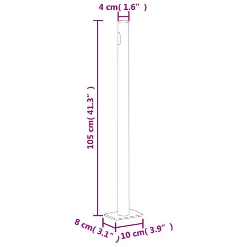 Sammenrullelig sidemarkise til terrasse 170 × 1.200 cm - creme
