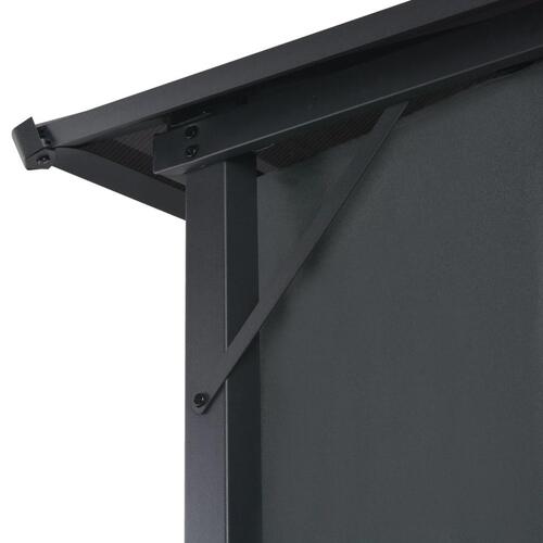 Pavillon med gardin aluminium 3 x 3 m sort