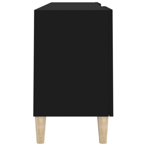 Tv-bord 150x30x50 cm konstrueret træ sort