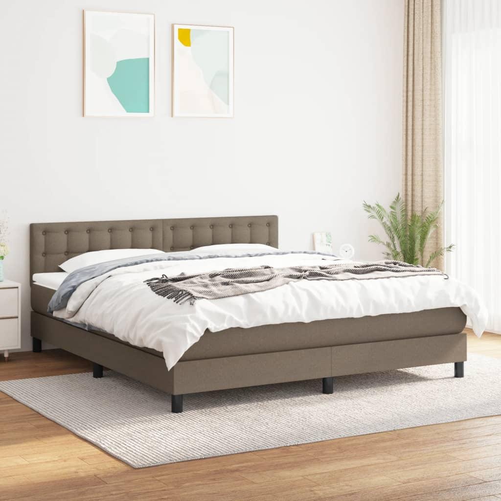 Kontinentalseng Med Madras Stof Gråbrun - knapper / 160 x 200 cm