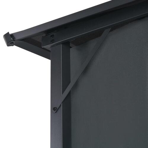 Pavillon med gardin aluminium 4 x 3 x 2,6 m sort