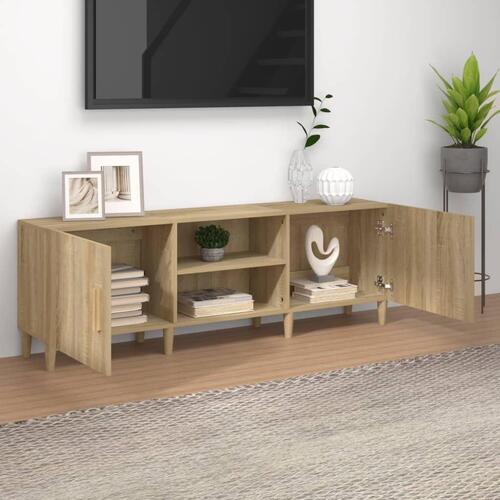 Tv-bord 150x30x50 cm konstrueret træ sonoma-eg