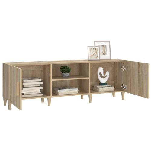 Tv-bord 150x30x50 cm konstrueret træ sonoma-eg
