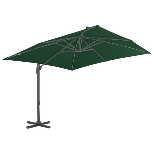 Hængeparasol 400x300 cm aluminiumsstang grøn