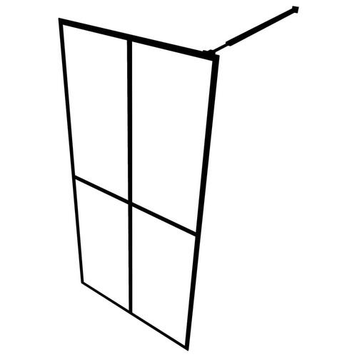 Bruseafskærmning 90x195 cm hærdet glas matteret